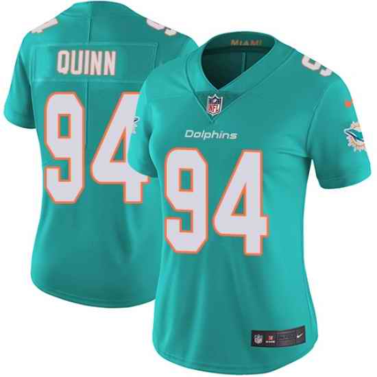 Nike Dolphins #94 Robert Quinn Aqua Green Team Color Womens Stitched NFL Vapor Untouchable Limited Jersey